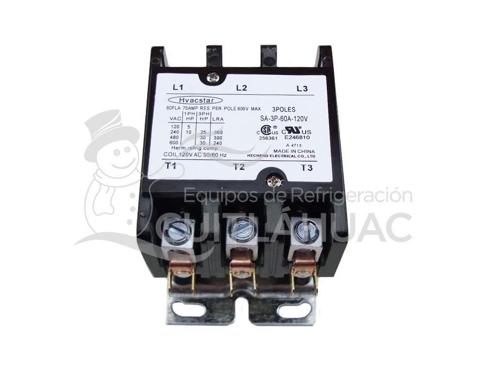 2231 CONTACTOR 60AMP 3 POLOS 240V HVACSTAR