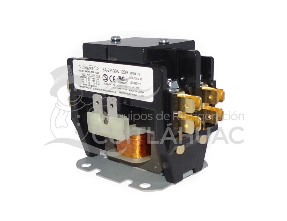 2224 CONTACTOR 30AMP 2 POLOS 120V HVACSTAR