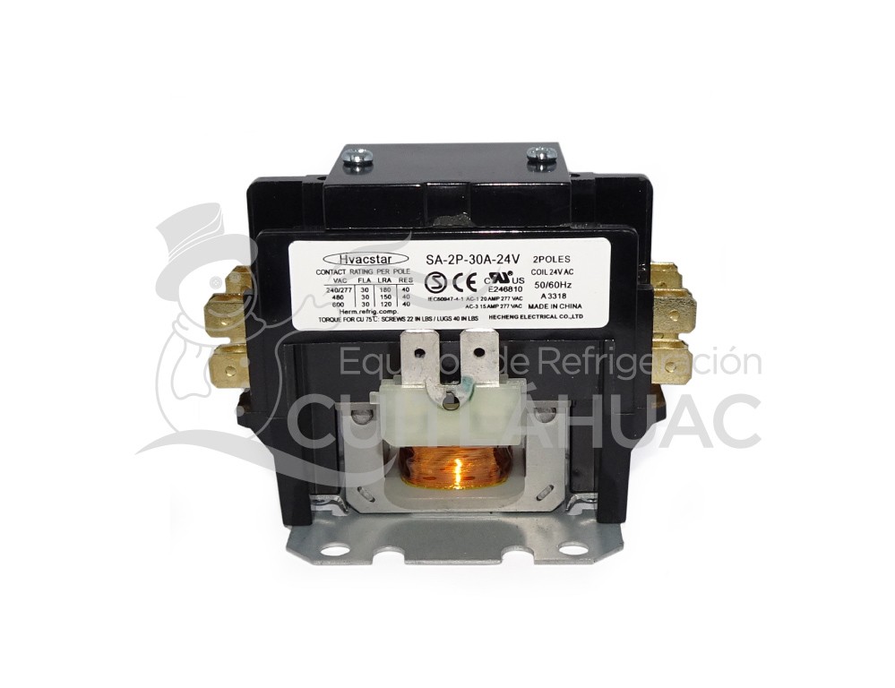 2218 CONTACTOR 30AMP 2POLOS 24V HVACSTAR